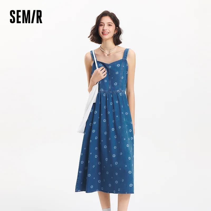 Robe Salopette en Jean Semir pour Femme – Nouvelle Collection Été 2025 – Style Ludique Imprimé Intég