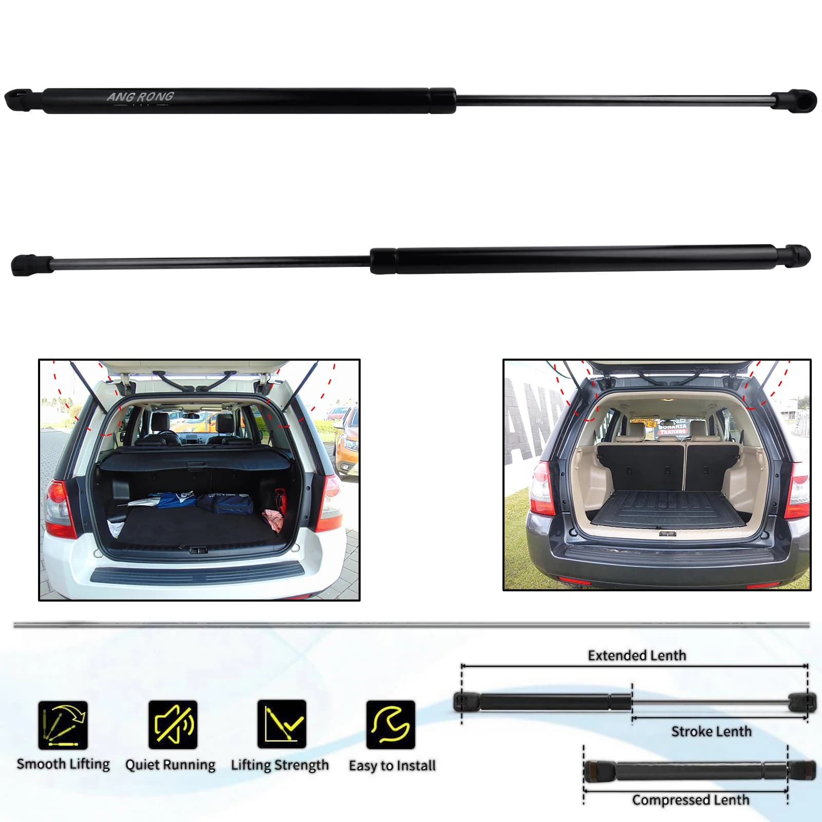 Pour 06-14 Land Rover Freelander II L359 entretoises de Support de gaz de coffre de hayon arrière