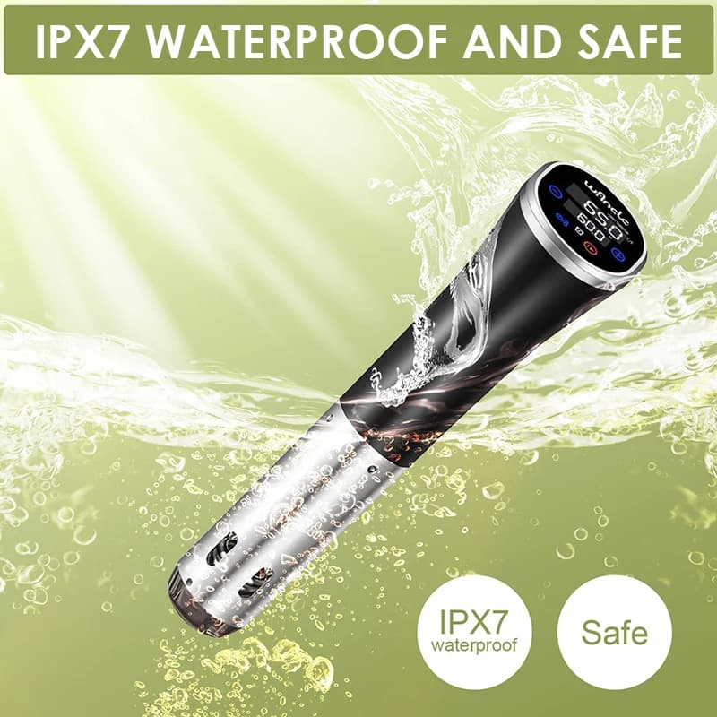 Wancle-Cuiseur Sous Vide à Immersion Étanche IPX7, Mijoteuse avec Affichage Numérique et Fonction de