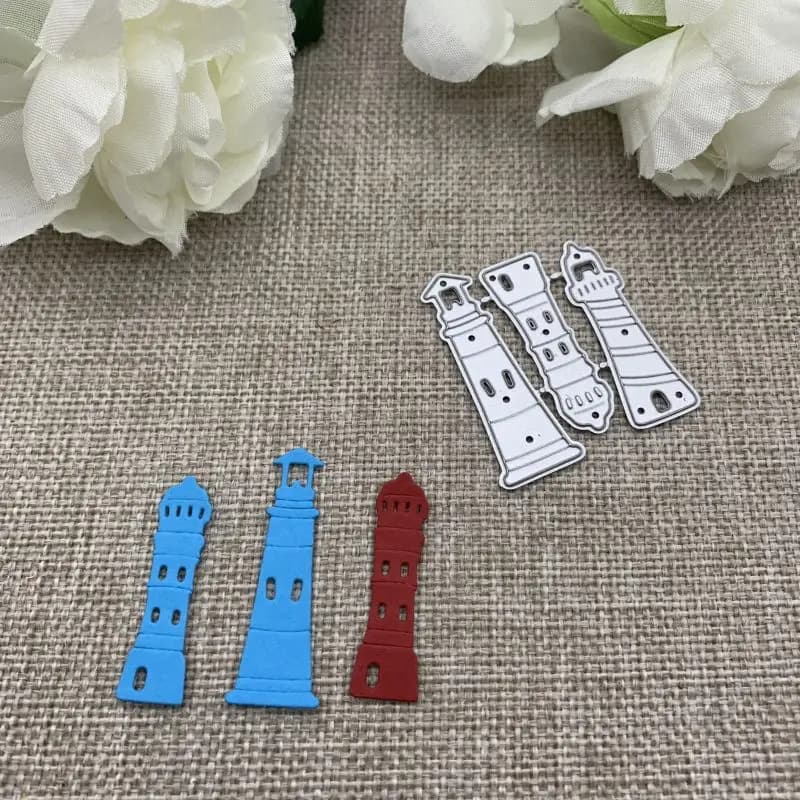 Matrices de découpe en métal, phare de mer, pour bricolage, Scrapbooking décoratif, gaufrage artisan