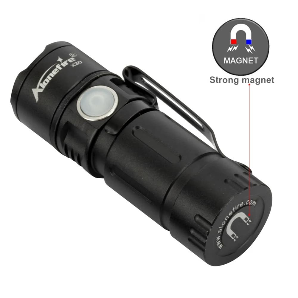 X30 5W LED portable Mini lampe de poche LED aimant Usb Rechargeable en plein air enfant dame sac à d