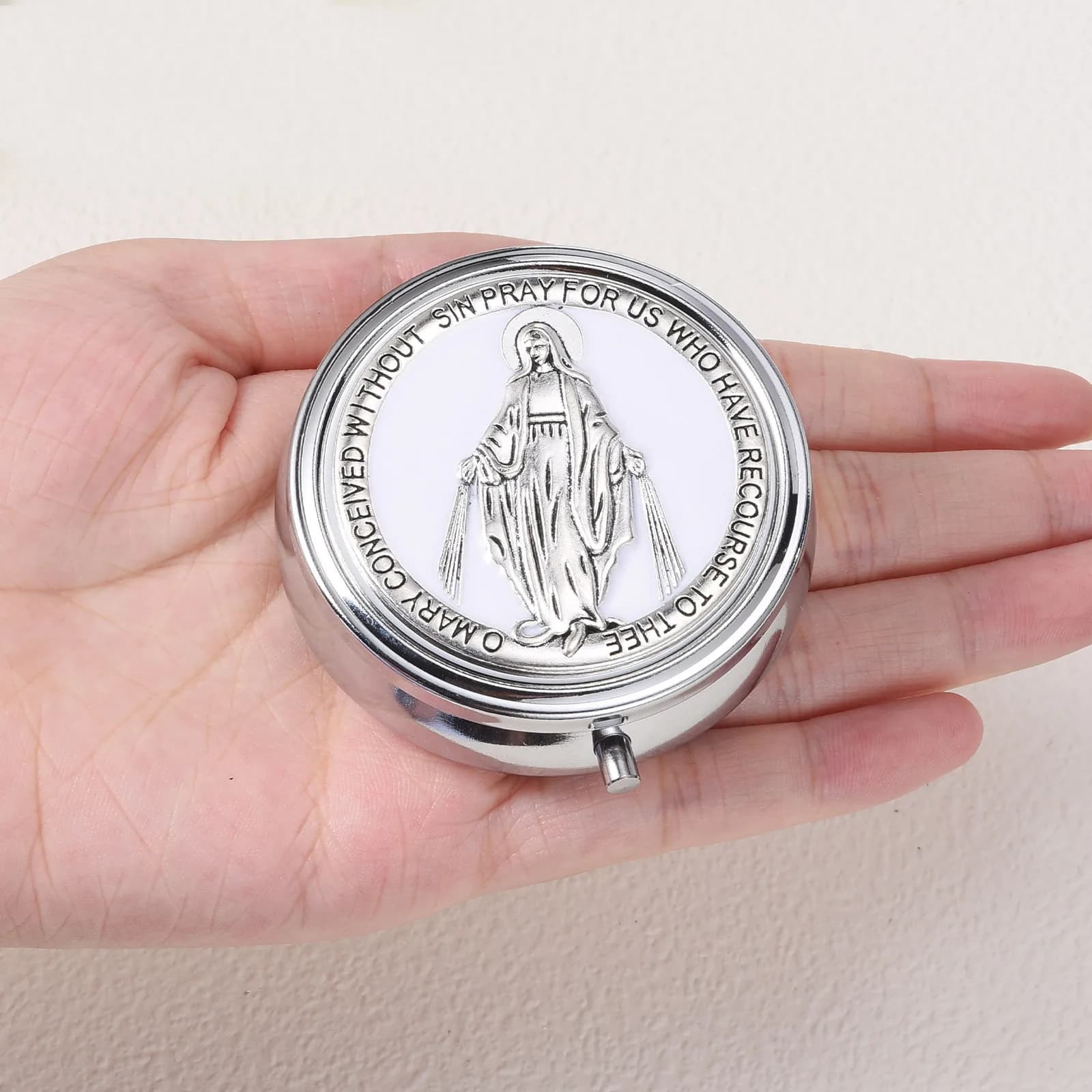 Boîte-cadeau de la vierge marie, boîte à bijoux rétro Saint benoît, organisateur de bijoux, boîte à 