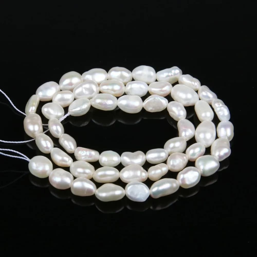 Perles d'Eau Douce Naturelles de Haute Qualité, Perforation Irrégulière, pour la Fabrication de Bijo