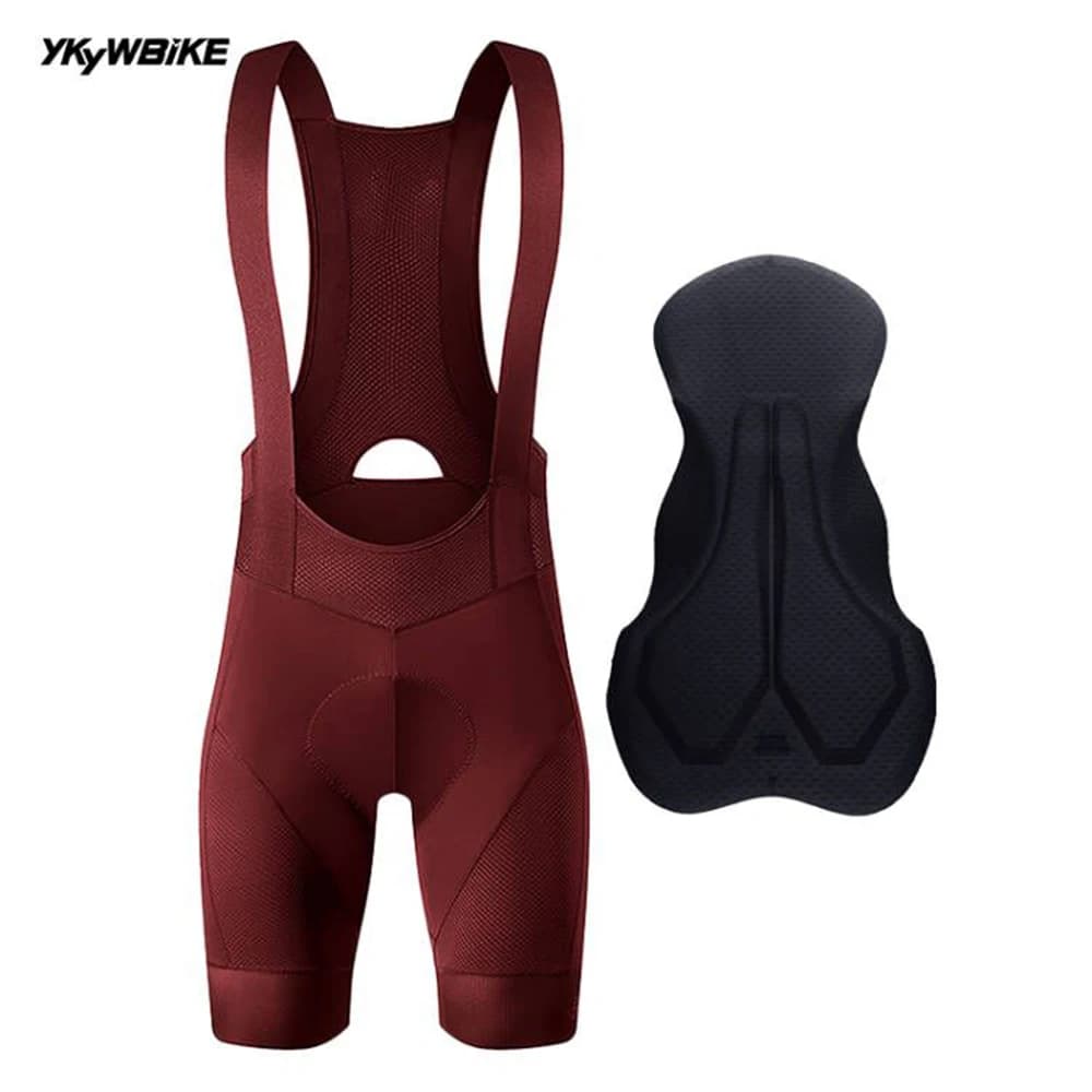 YKYW Cyclisme cuissard rouge short pour homme été vélo de route équitation cuissard respirant pantal