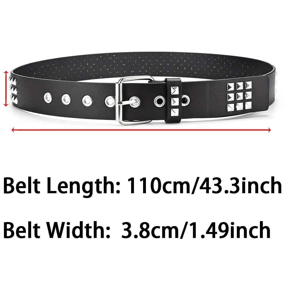 Mode nouvelle perle carrée Rivet ceinture métal pyramide ceinture hommes et femmes Punk matériel jea