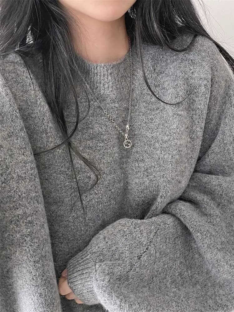 Alien Kitty-Pull en tricot surdimensionné pour femme, style paresseux, pull pour femme de bureau, do