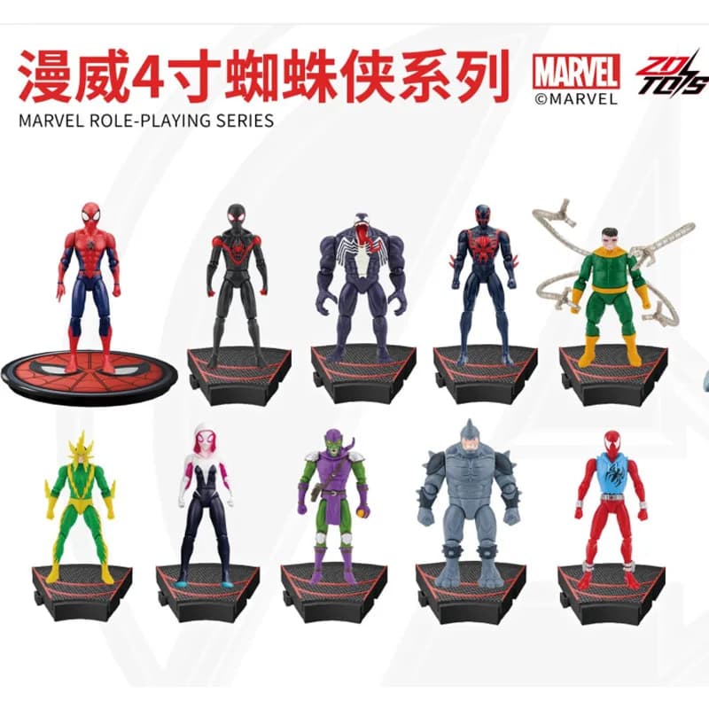 ZD Original Spider Man 4 pouces vert GOBLIN docteur poulpe VENOM figurines d'action MILES GWEN ELECT