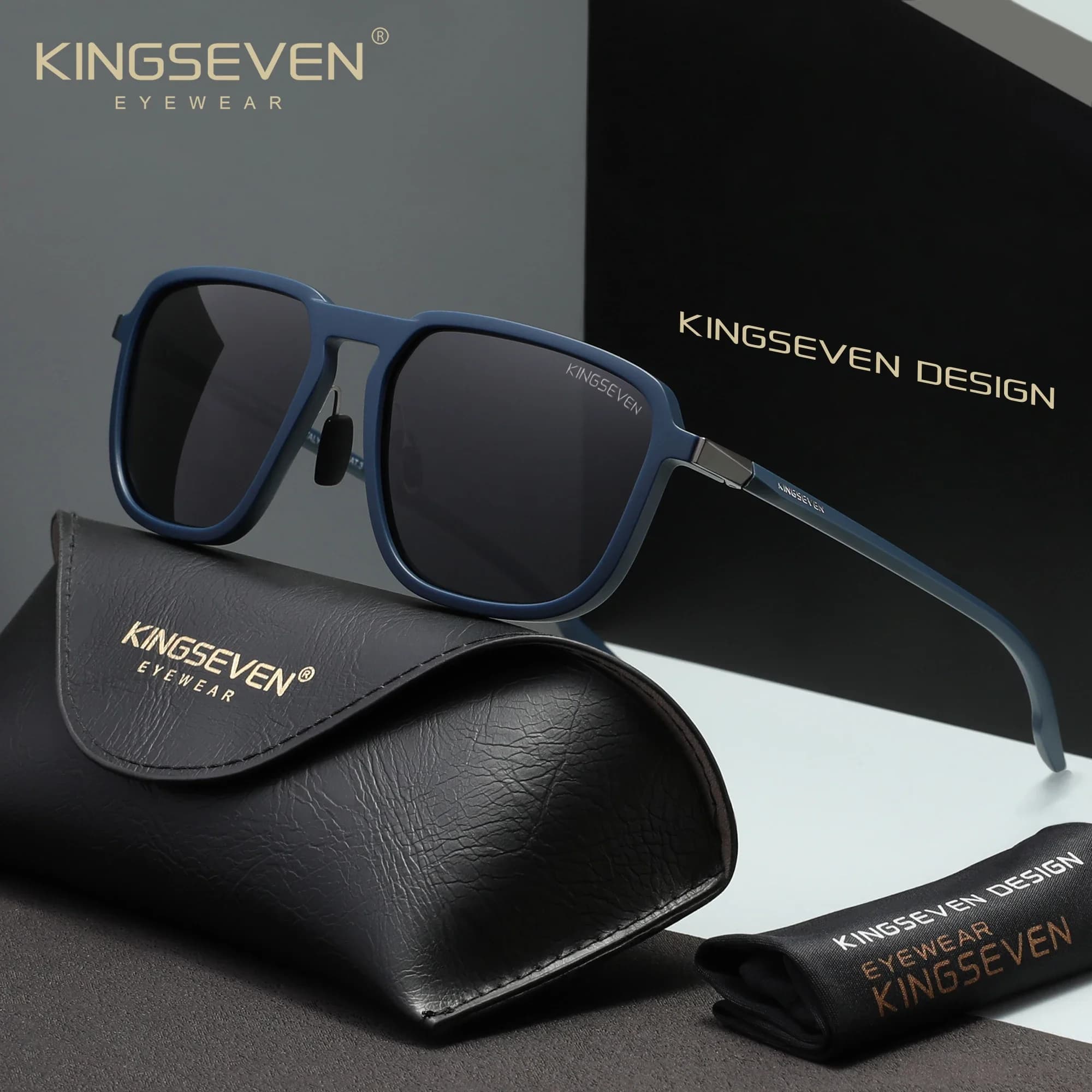 Lunettes de soleil polarisées KINGSEVEN pour hommes et femmes, style vintage de haute qualité, pour 