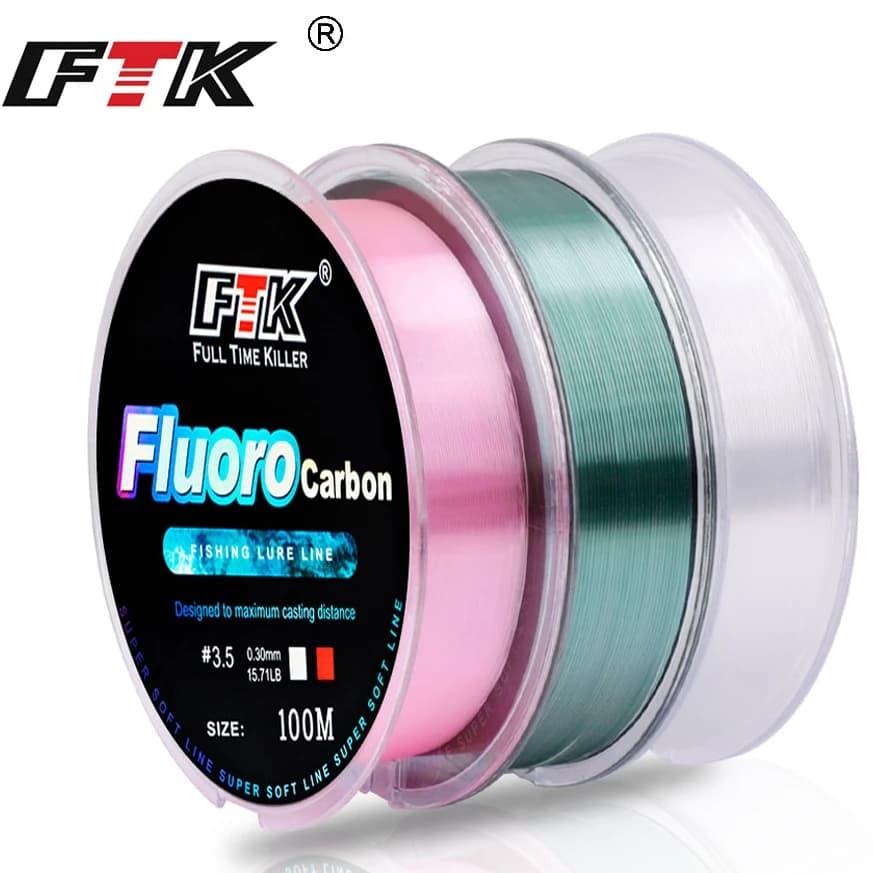 FTK 100m ligne de pêche en fluorocarbone 4.13-34.32LB revêtement en fluorocarbone japon Fiber de car