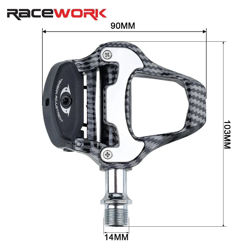 Racework – vélo de route en carbone Ultra léger, Double palier + DU Clipless pour Keo, autobloquant,