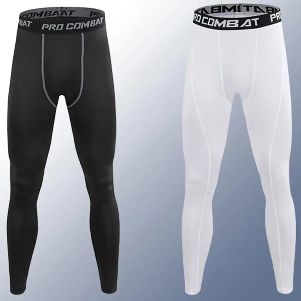 Leggings serrés de Compression pour hommes, pantalons de course, de sport, d'entraînement, de Joggin