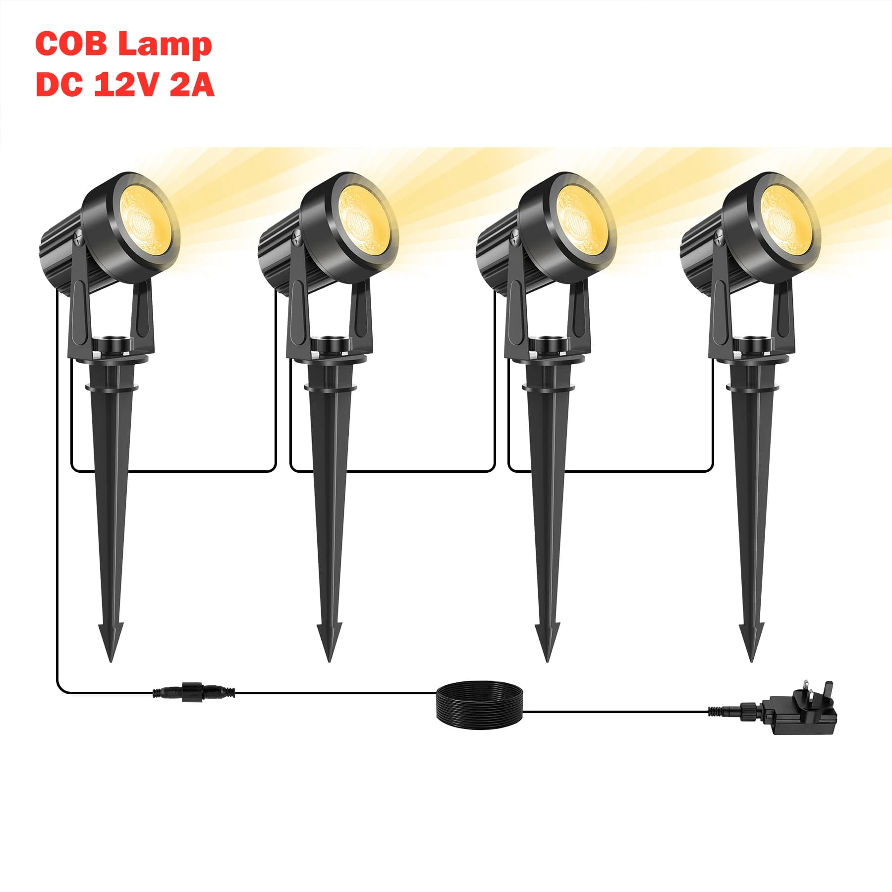 Éclairage paysager basse tension 4/6/8/10 lumières, lampe extérieure 12V/27V, décoration de jardin, 
