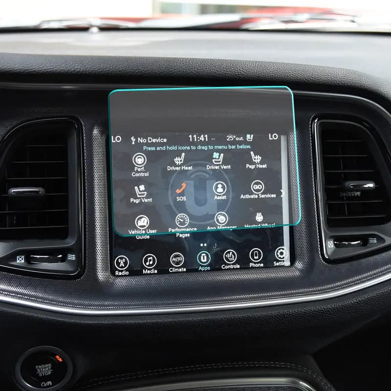 Protecteur d'écran en verre trempé pour Dodge Challenger 2015 – 2020, film de navigation GPS pour vo