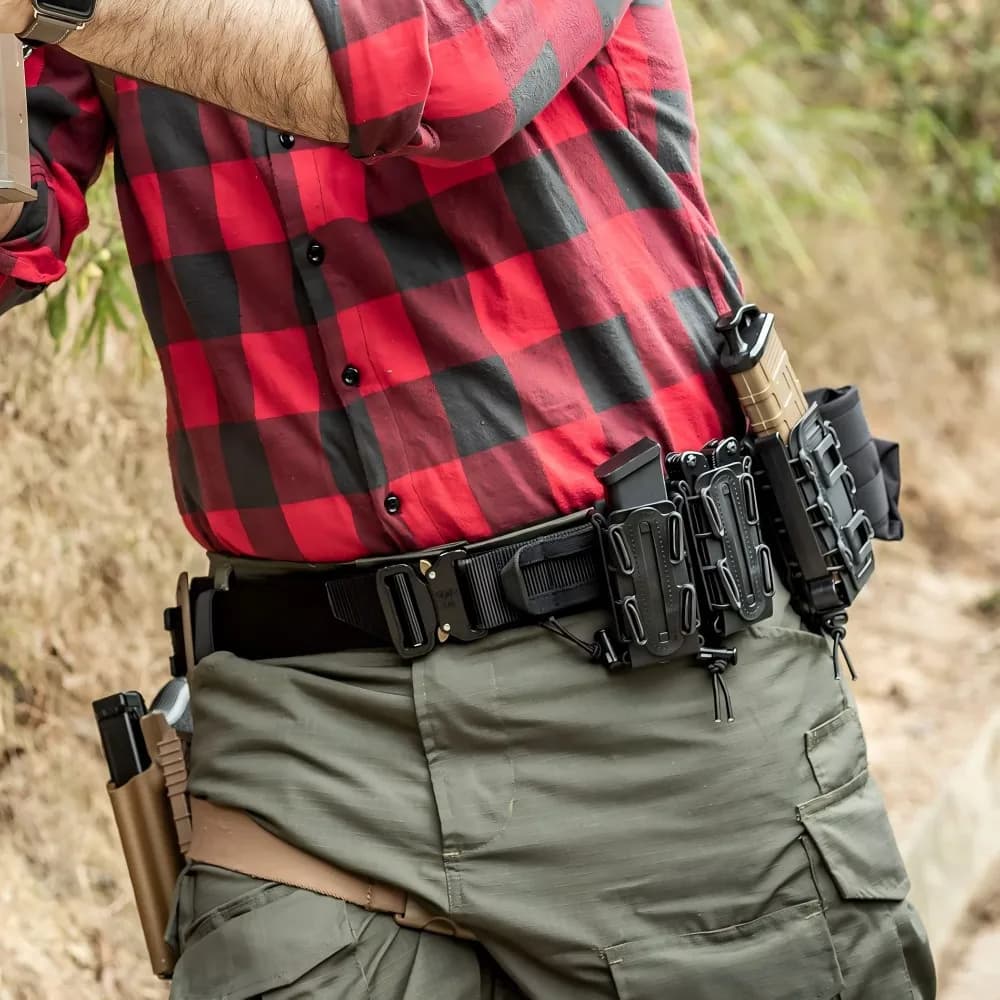 Ceinture tactique en nylon réglable de 1,8 pouces de largeur et système Molle – Ceinture de combat d