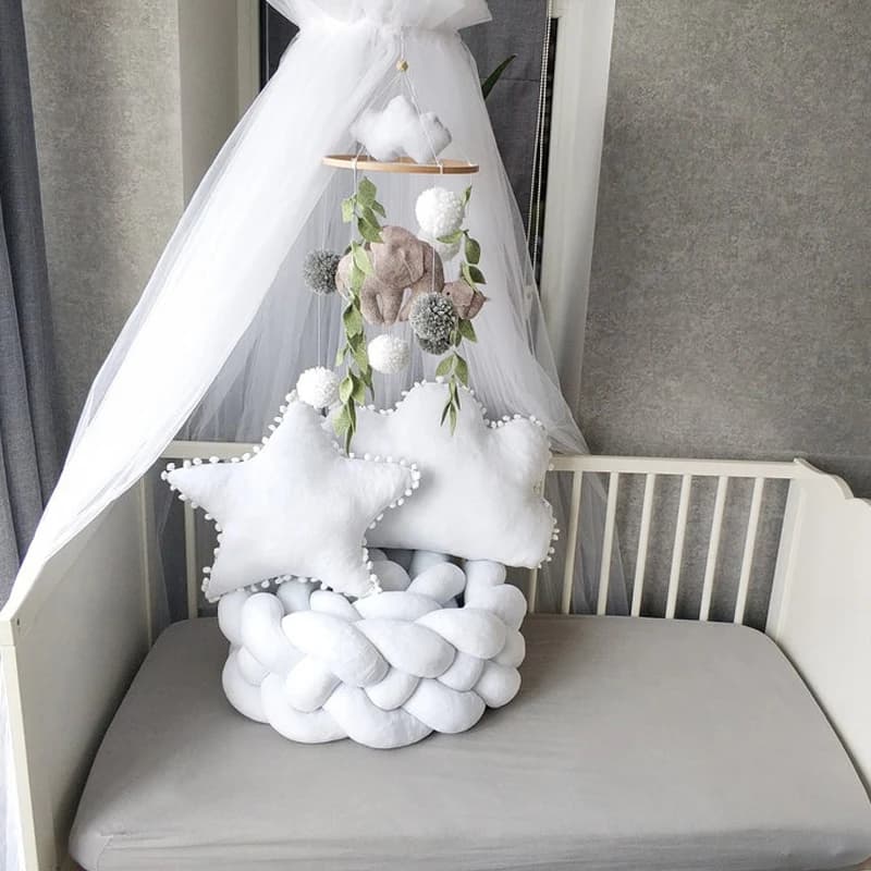 Élargir bébé pare-chocs lit tresse noeud oreiller coussin pare-chocs pour bébé berceau protecteur li