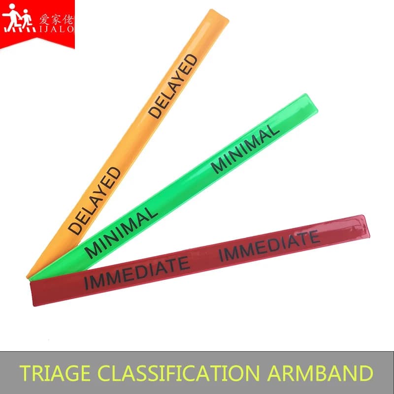 10 pièces 41CM Bracelets premiers secours sauvetage réponse Triage Classification traitement retard 