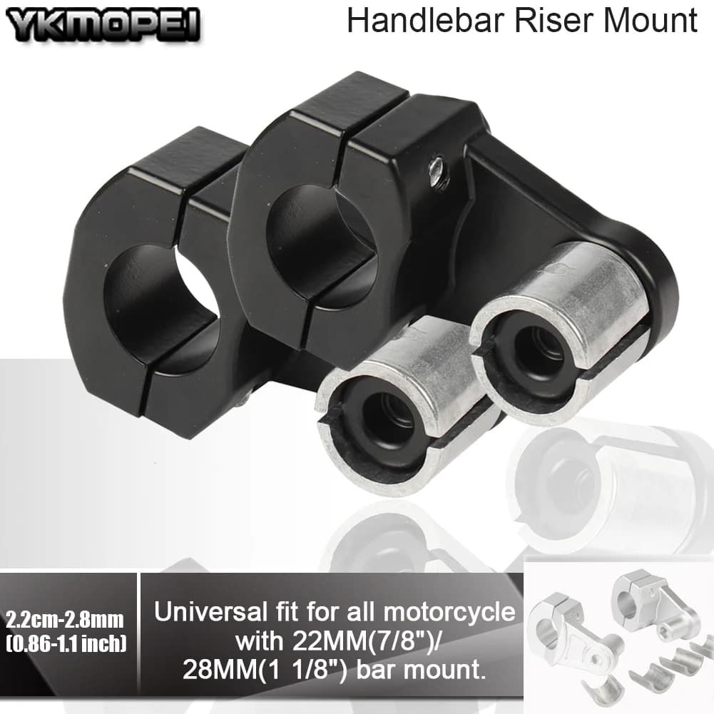 Pinces de guidon de moto 22mm 28mm, pour barres de hauteur de 5.5cm, pivotantes de 2 pouces pour CRF