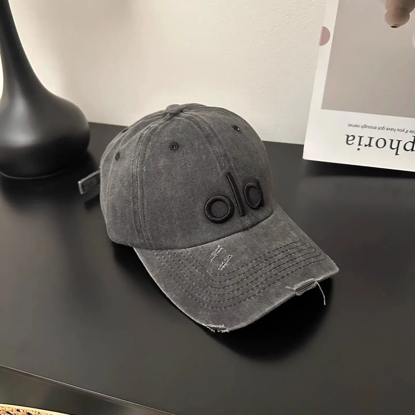 Nouvelle Casquette en Jean Délavé Y2K 2026 – Broderie Lettres Style Vintage, Qualité Supérieure, Sen