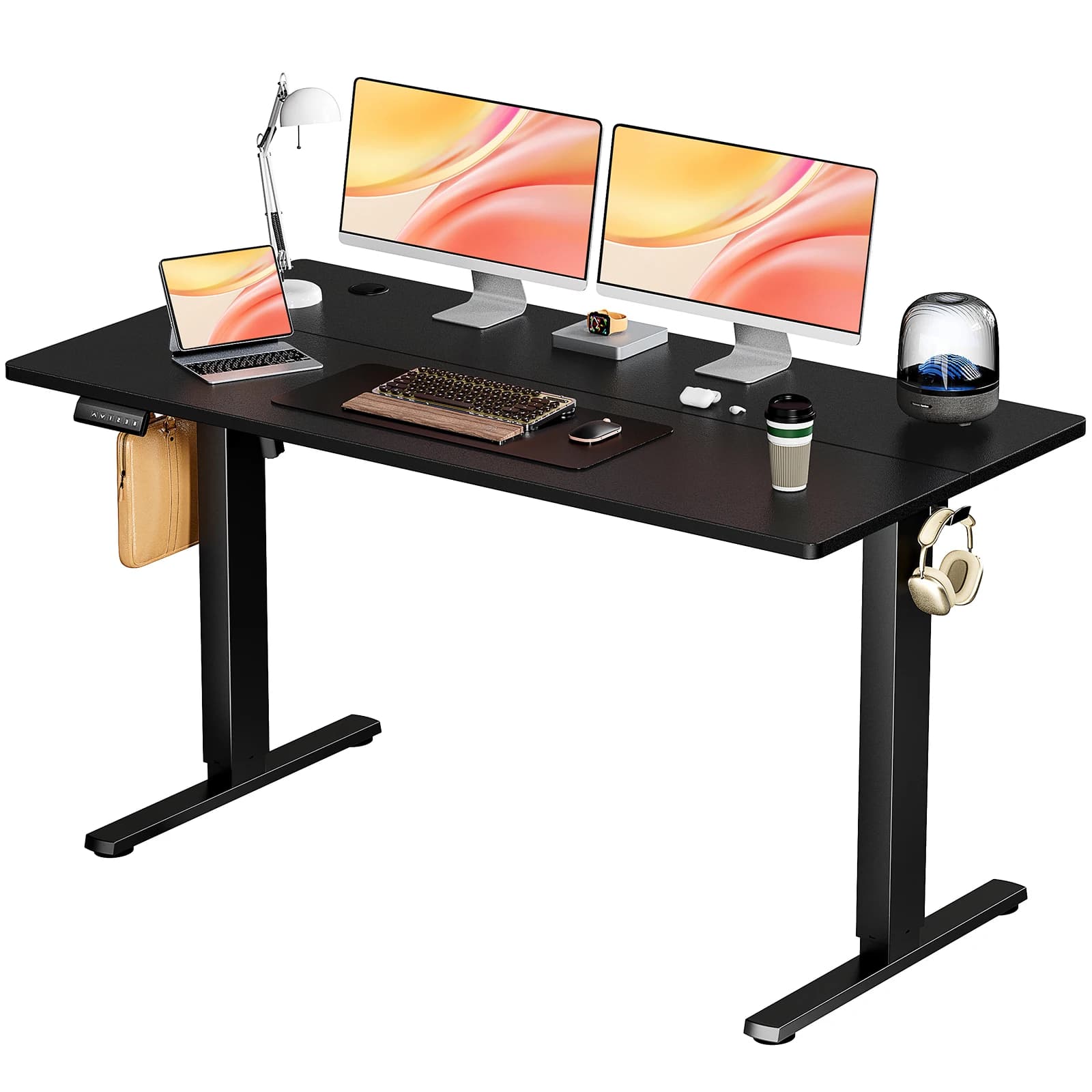 JIan-Bureau sur pied électrique, table de travail ergonomique, bureau d'ordinateur réglable, poste d