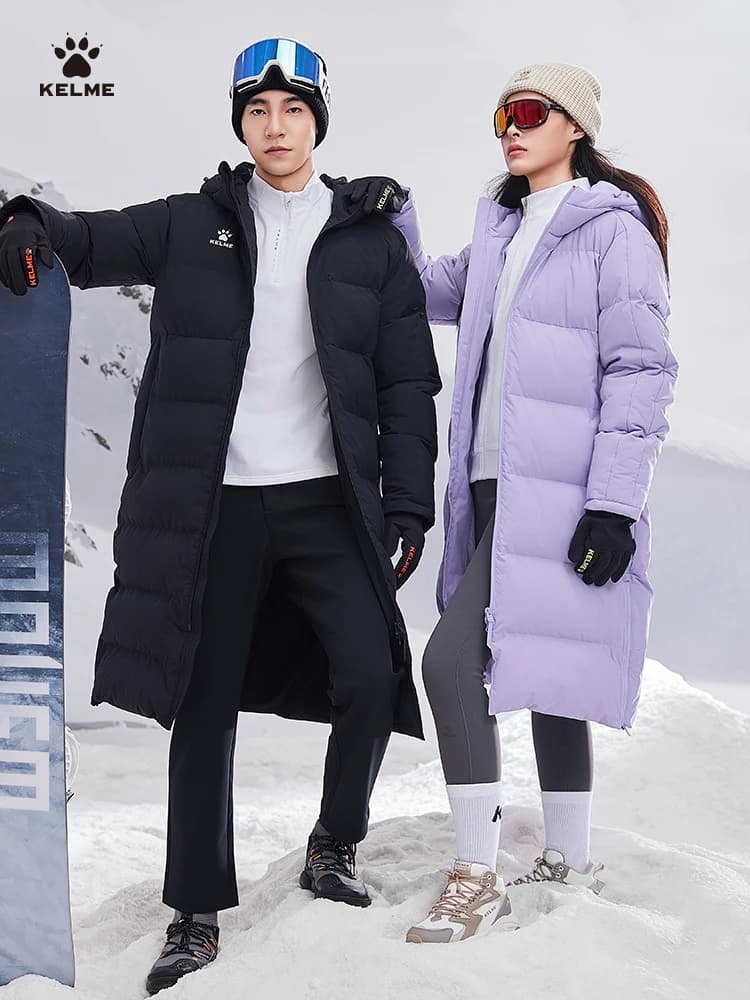 Kelme veste longue en coton à capuche pour les sports d'entraînement de Football pour femmes, veste 