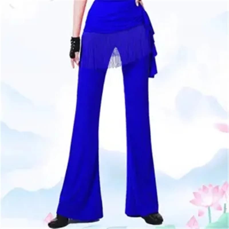 Nouveau haute qualité marin danse jupe pantalon femme gland trompette jupe pantalon danse carrée dan