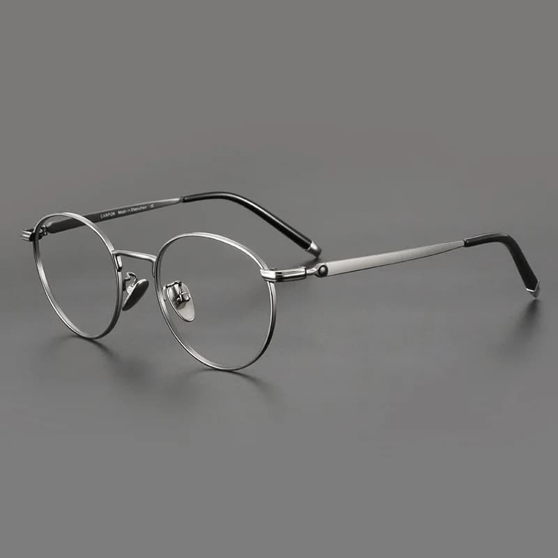 FIRADA mode lunettes Vintage luxe pur titane lunettes rondes optique lunettes de Prescription lunett