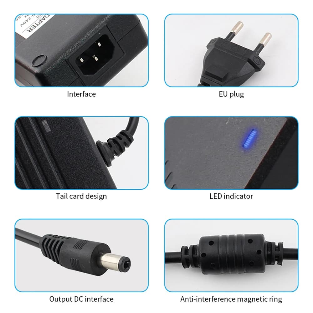 Adaptateur d'alimentation AC 110V - 220V DC 5V 12V 24 V, l'autorisation pipeline 3A 5A snap8A 10A 5 