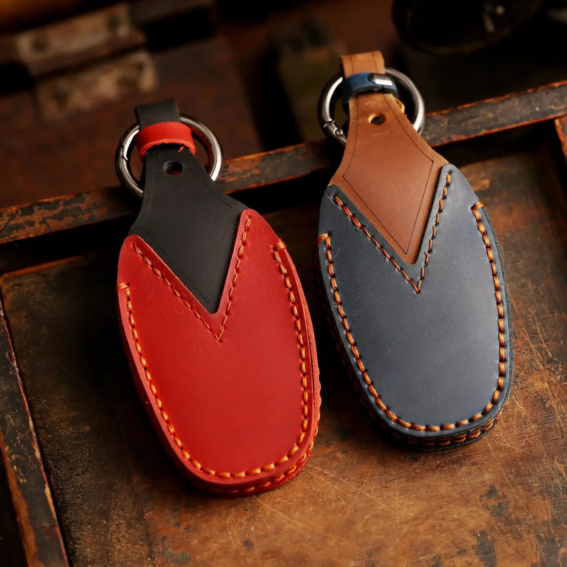 Porte-clés de voiture en cuir pour KIT, porte-clés, housse, accessoires, cristaux, C4, C4L, C6, 308,