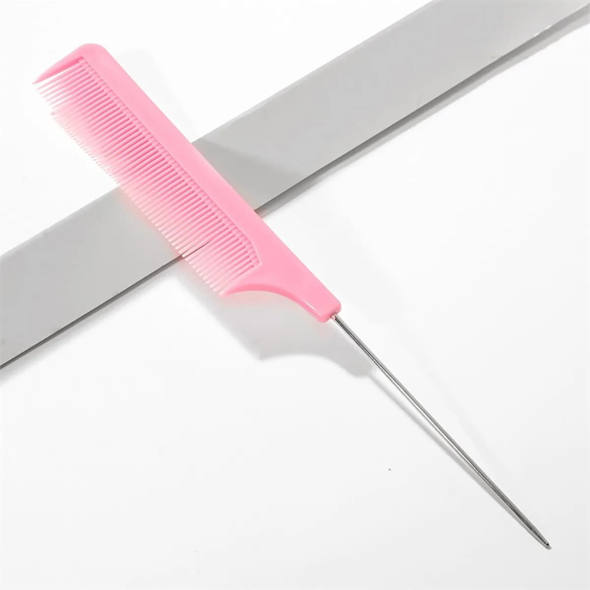 Peignes à queue professionnels en acier inoxydable pour salon de coiffure, outils de coiffage à dent
