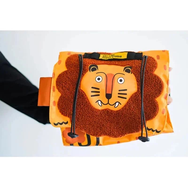 Sac à pinceaux de maquillage portable Kawaii, grande capacité, 4 en 1, poignées amovibles, animal mi