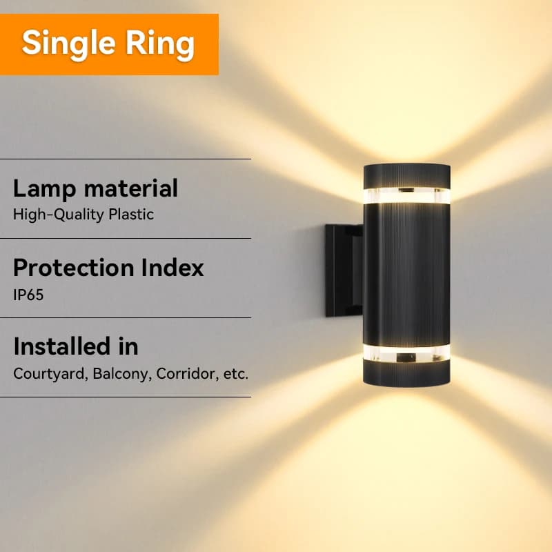 LED appliques extérieures E27 haut vers le bas applique murale extérieure IP65 LED étanche applique 