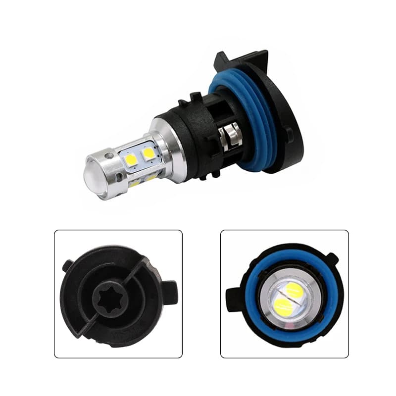3030 10SMD blanc/ambre PH24W Canbus DRL pour Peugeot 3008 5008 voiture LED feux de jour lampe pour c