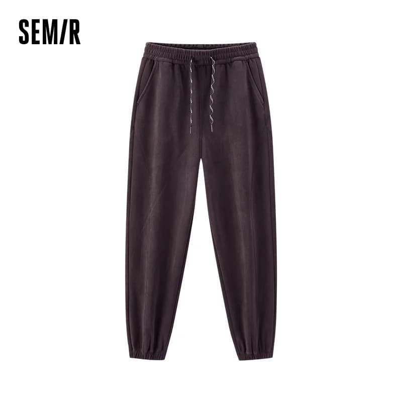 Semir pantalons décontractés femmes hiver polaire antistatique panneaux amples revers pantalons long