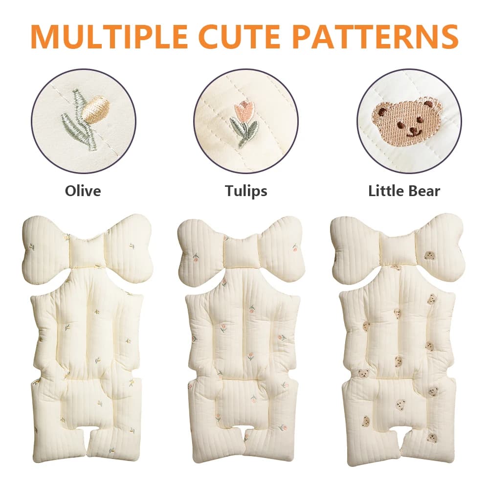 Coussins de siège de poussette pour bébé, chauds, en coton épais, pour enfant, universels, quatre sa