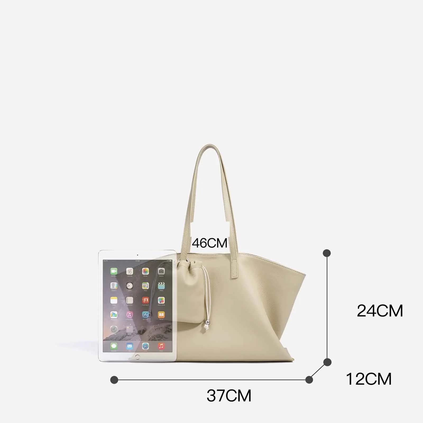 Sac à main à bandoulière Portable en cuir véritable pour femmes, fourre-tout de grande capacité insp