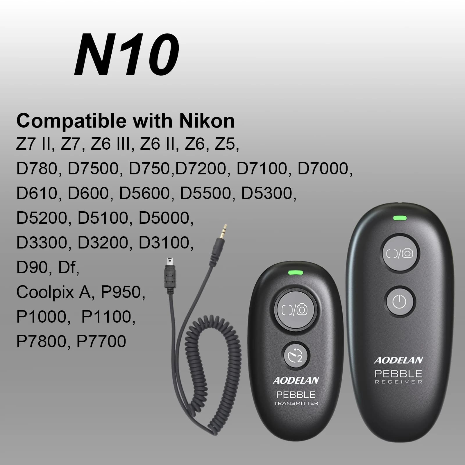 Caméra sans fil, télécommande, déclencheur, pour Nikon Z6 Z7II Z6II D90 Df D780 D7500 D750 D7200 D71