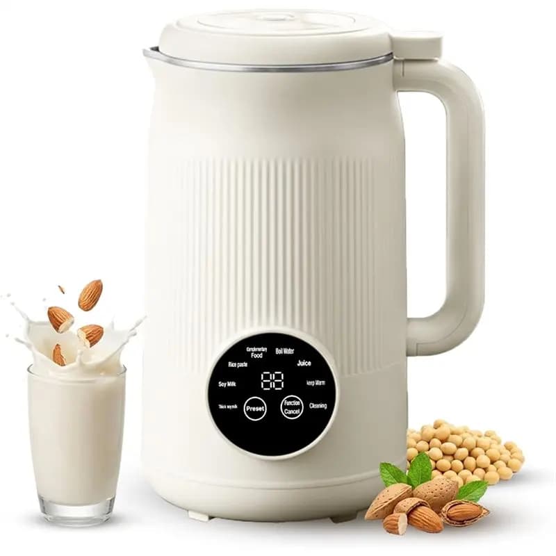 Machine à lait végétal ABBK, machine à lait de soja 40 oz avec fonction autonettoyante, démarrage re