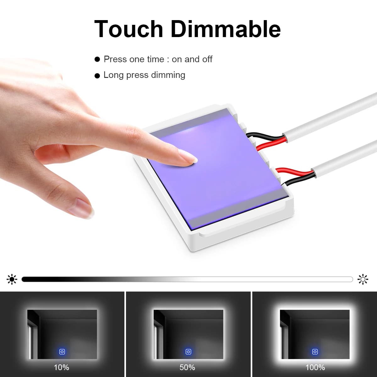 Bande lumineuse LED pour miroir de maquillage de salle de bains, 12V, éclairage de fond pour coiffeu