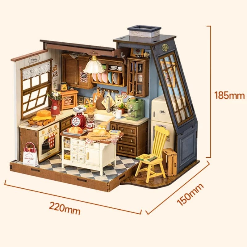 Kit de maison de poupée miniature Rolife Baking Kitchen DIY, artisanat, loisirs créatifs, cadeau inc