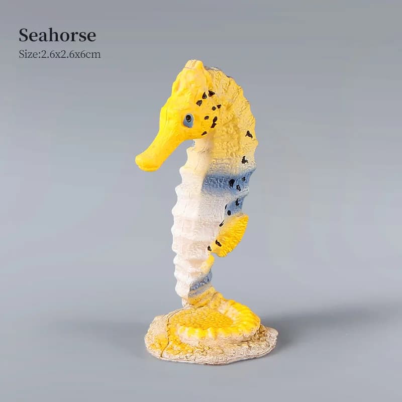Ensemble de figurines d'animaux marins - Dauphin, Requin, Étoile de mer, Phoque, Homard - Jouet éduc