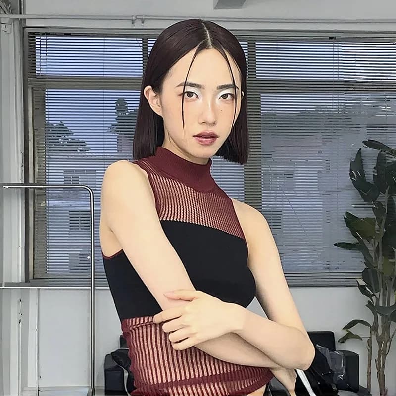 Karr233-Haut court évidé japonais Y2k, haut court avec esthétique grunge, haut vintage des années 20