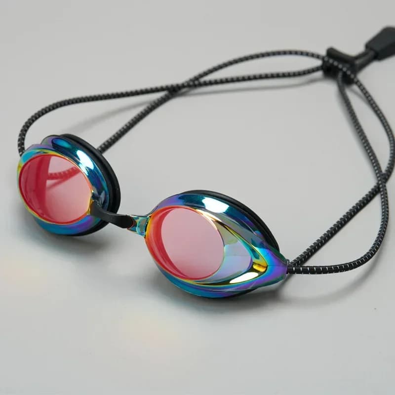 Nouvelles lunettes de natation tête de corde avec couleur vive galvanisées lunettes imperméables et 