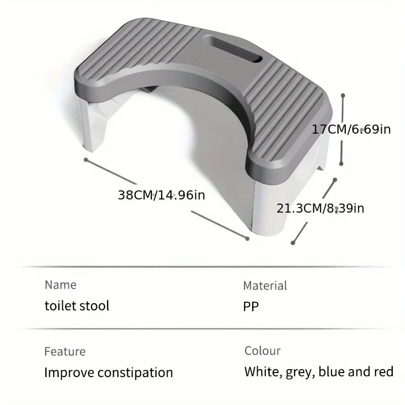 Tabouret de toilette antidérapant, marchepied pour la salle de bain, aide à soulager la constipation