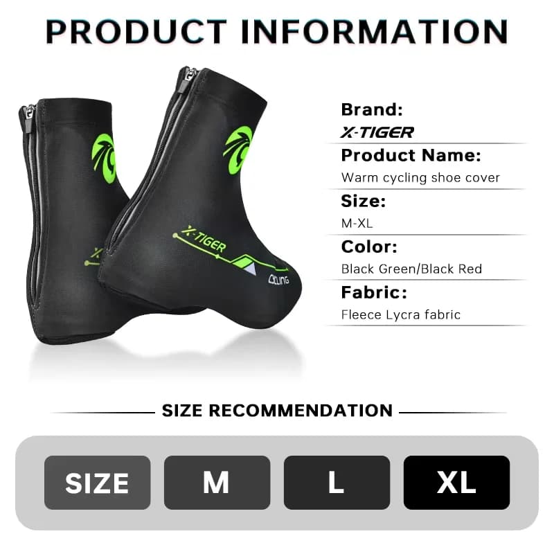 X-TIGER cyclisme couvre-chaussures hiver thermique sourire VTT vélo couvre-chaussures femmes hommes 