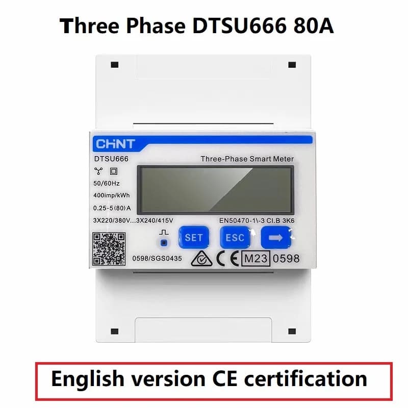 Compteur d'énergie électrique multifonction programmable, CHINT, DDSU666, DTSU666, V,A,W,KWH,VAR, MO
