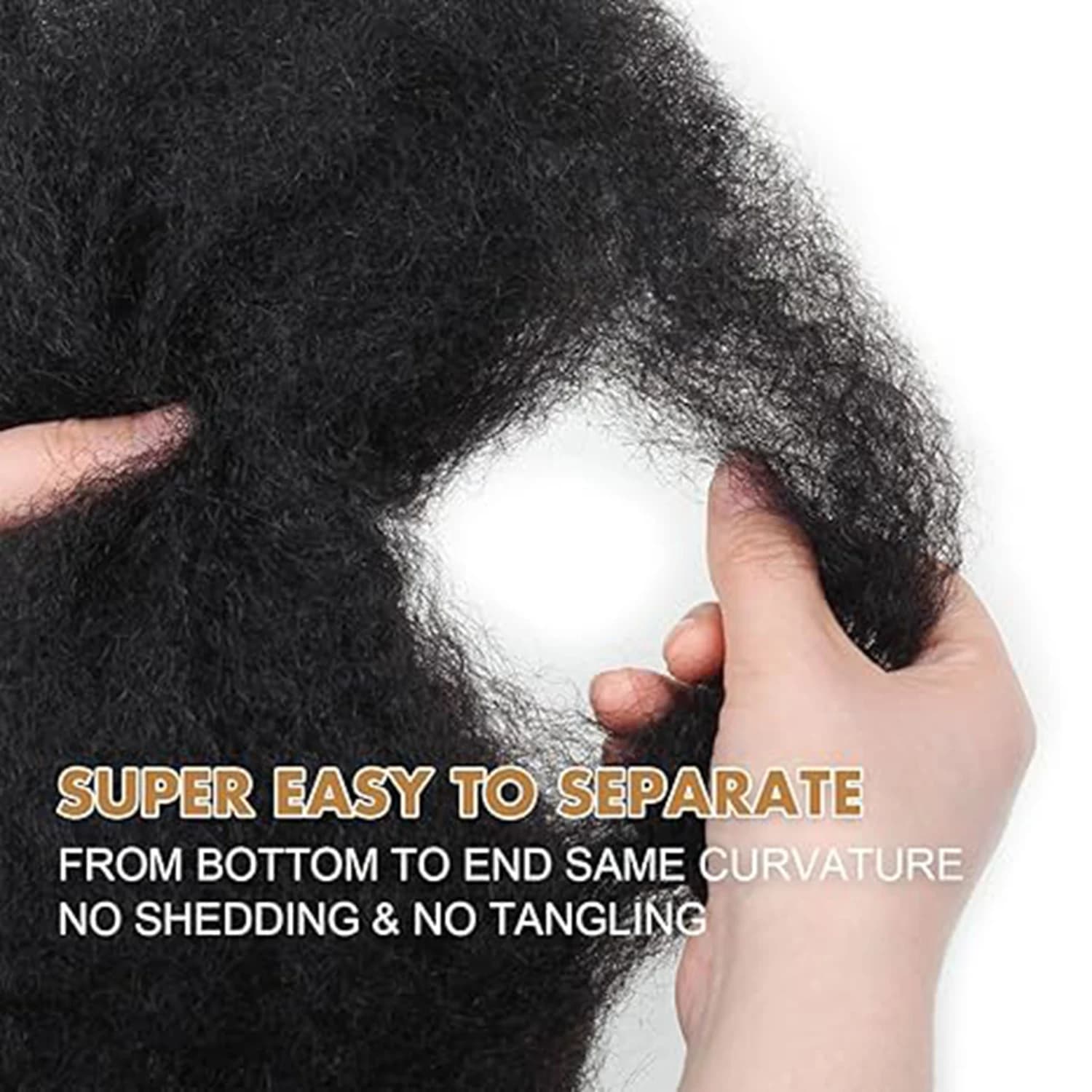 Cheveux humains afro crépus en vrac pour extensions de dreadlocks, 100 % cheveux naturels, 30 g/paqu