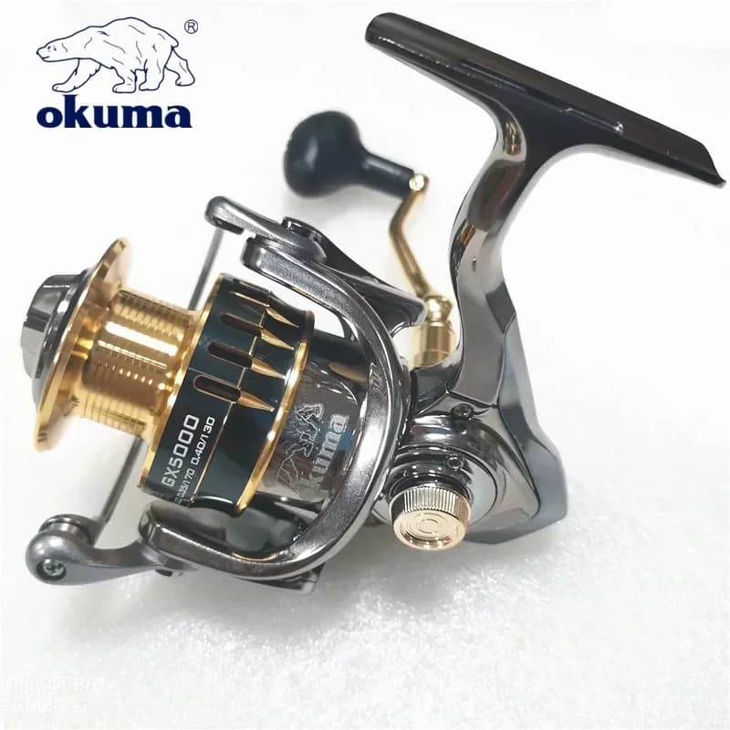 OKUMA moulinet de pêche tout en métal 22KG13 + 1 roue de ligne de pêche à grande vitesse adapté à to