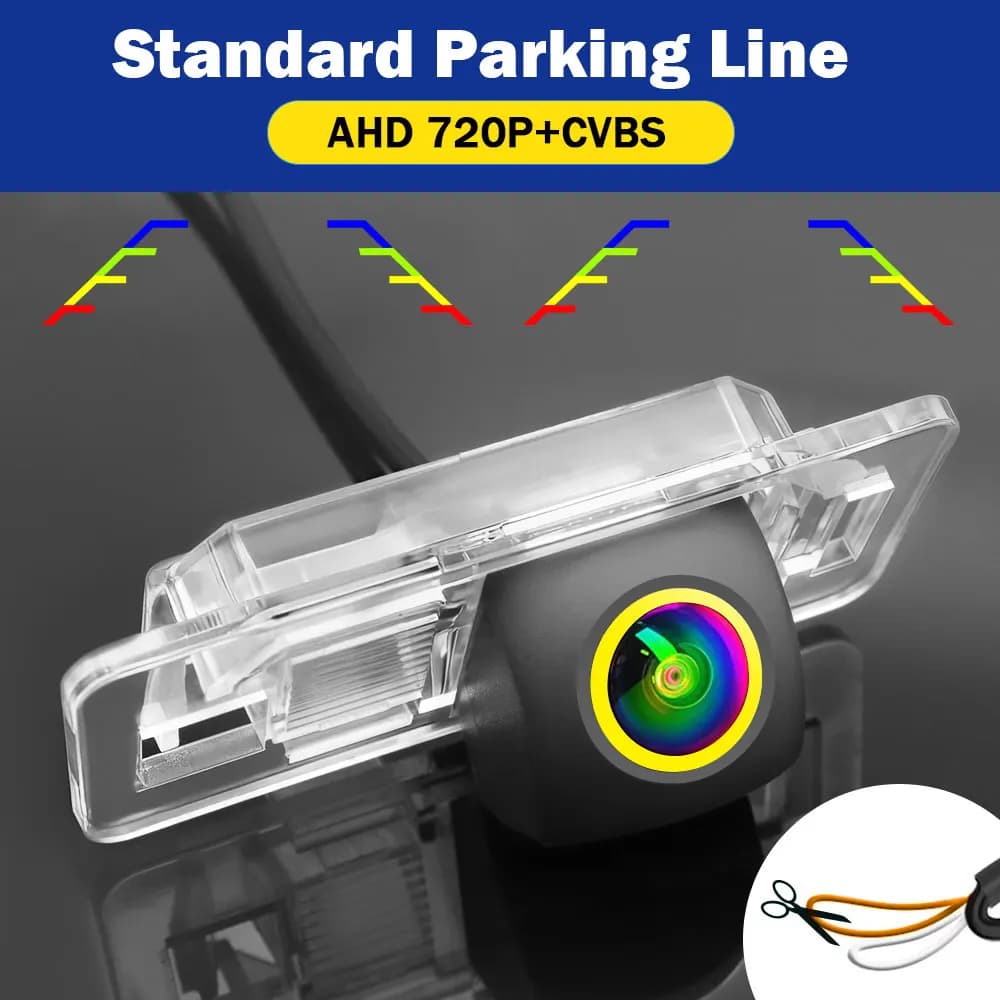 Caméra de recul QMKJ 4K pour voiture, trajectoire dynamique AHD 1080P, pour BMW Série 1/3/5/7 E82 E4
