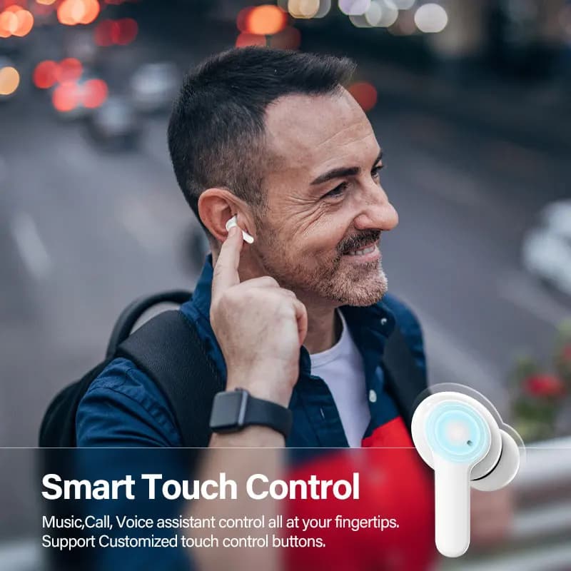 QCY – écouteurs sans fil Bluetooth T13, écouteurs TWS, 4 Microphones, ENC HD, charge rapide, command