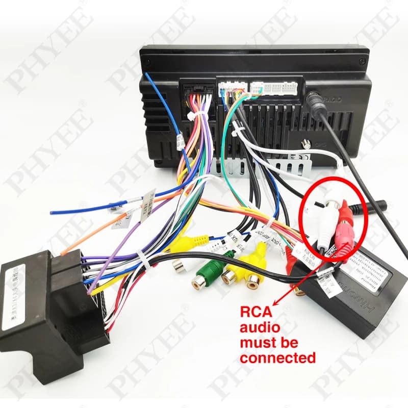 CAN Bus Adaptateur de faisceau de décodeur Quadlock, 16 broches, connecteur de verrouillage, RCA, câ
